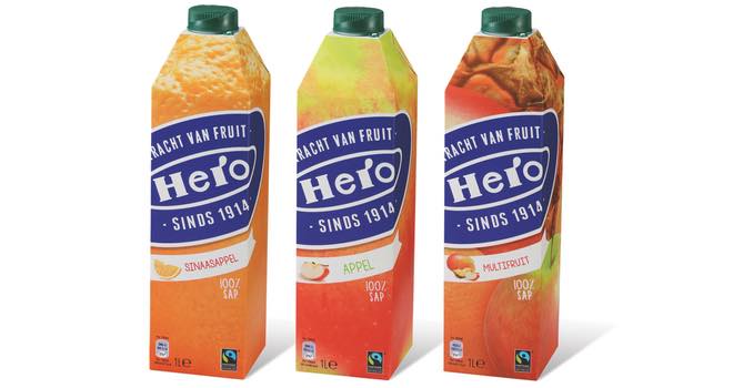 Hero packages Fairtrade juice drinks in Combidome from SIG Combibloc