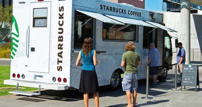 Starbucks trials mobile trucks on three US college campuses
