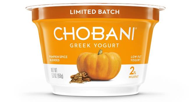 Chobani limited edition pumpkin spice yogurt