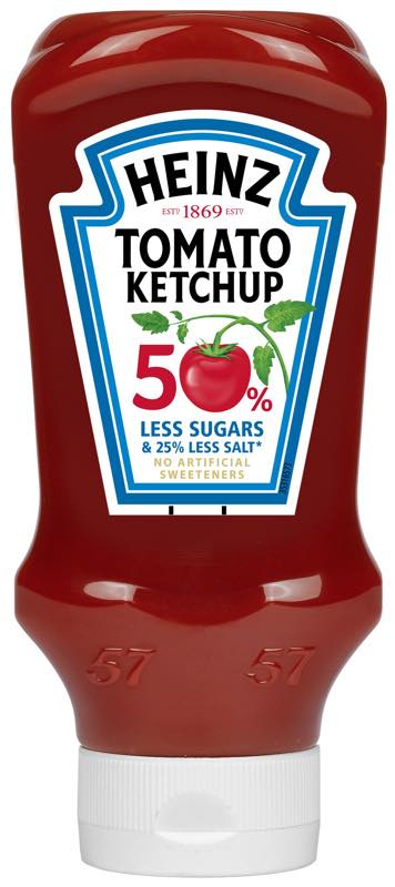 Heinz introduces Tomato Ketchup 50% Less Sugars