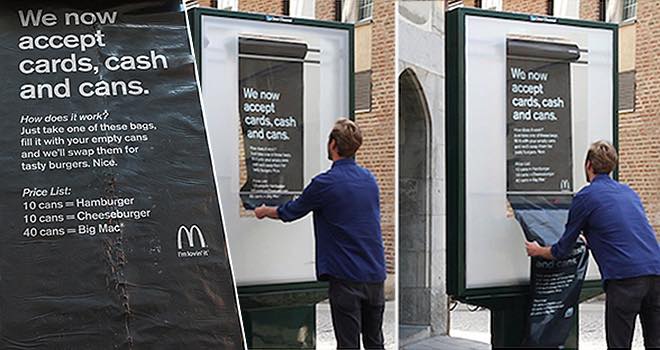 McDonald's accepts empty cans as currency in green festival campaign
