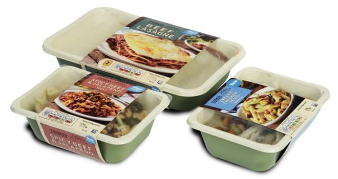Faerch Plast ???????dual colour CPET trays for Tesco Italian meal range