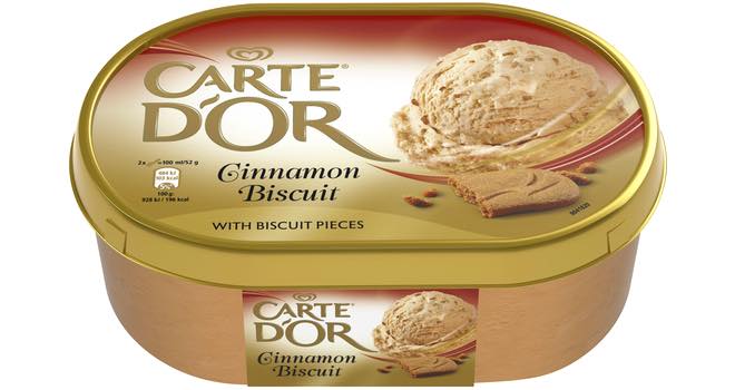 Carte D'Or Cinnamon Biscuit Ice Cream from Unilever UK