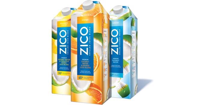 Zico Chilled Premium Coconut Water & Juice Blends from Zico Beverages