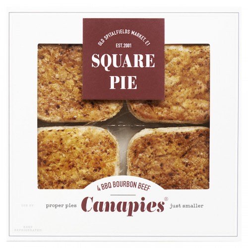 Square Pie Canapies – BBQ Bourbon Beef.