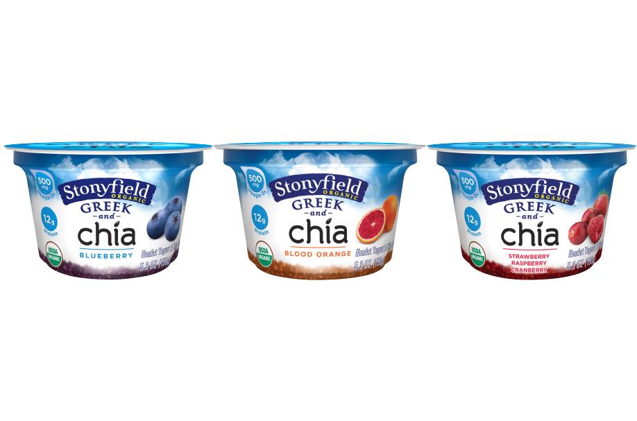 Stonyfield adds Greek and Chia yogurt
