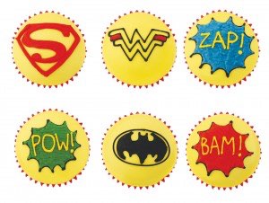 Super Hero Cupcakes by Biscuiteers