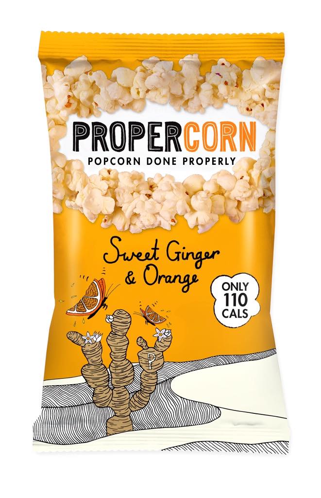 Propercorn launches Sweet Ginger & Orange flavour