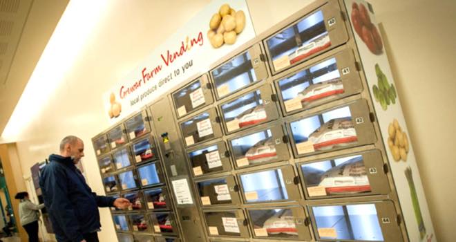 Vegetable vending machine offers fresh produce in Scottish city