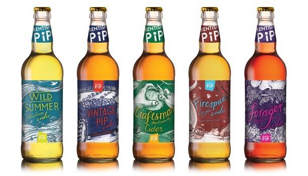 Kentish Pip craft cider reveals vibrant new bottle designs