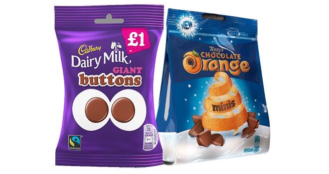 Mondelēz adds price-marked packs of Cadbury giant buttons and Bitsa Wispa