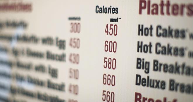 US Food & Drink Administration introduces calorie counts on menu