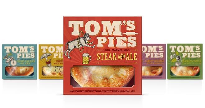 Tom's Pies reveals brand and pack redesign to accompany Ocado listing
