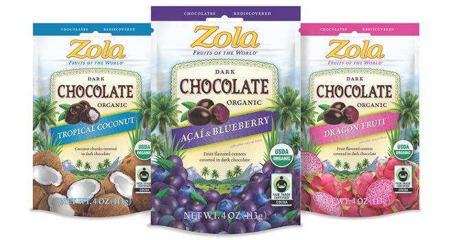 Zola launches new range of dark chocolate-covered fruit pieces