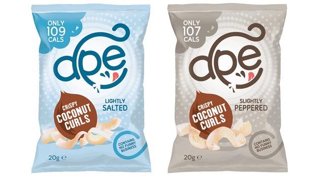 Ape Snacks launches crispy coconut curls as a healthy snacking alternative