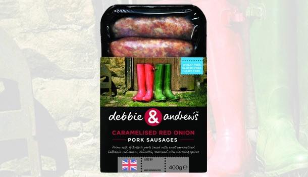 Debbie & Andrew's launches allergen-free caramelised onion sausages