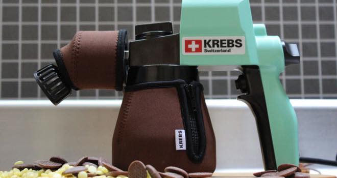 Krebs develop heated chocolate spray gun