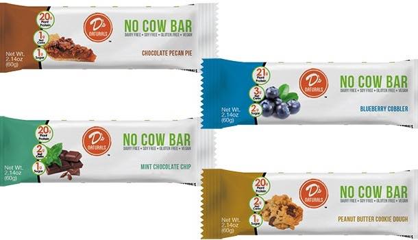 D’s Naturals plant-based protein No Cow Bars