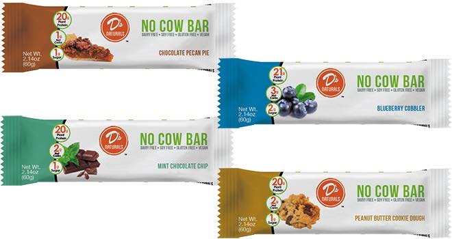 D’s Naturals plant-based protein No Cow Bars