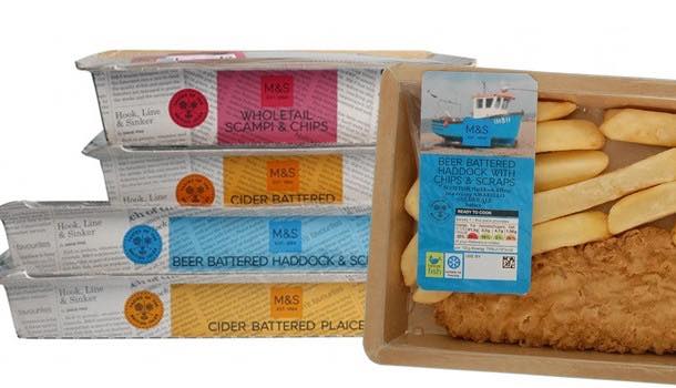 Alexir develops cardboard trays for Marks & Spencer's fish and chip range
