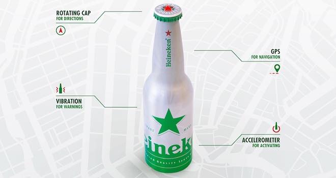 GPS-enabled beer bottle takes visitors to the Heineken Experience Museum