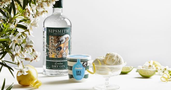Jude's and Sipsmith team up on gin and tonic-flavoured ice cream