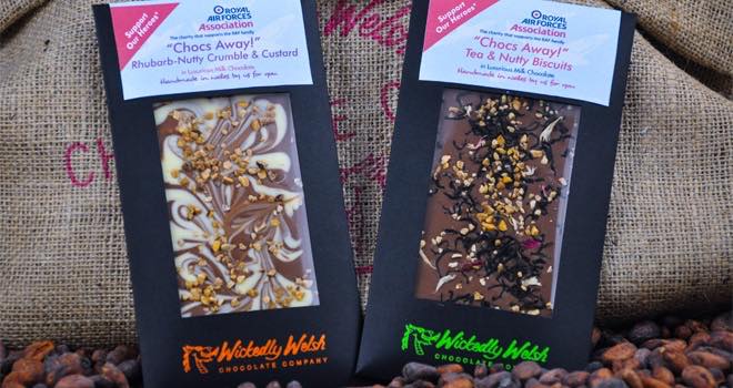 Wickedly Welsh launches new chocolate flavours in aid of air force charity