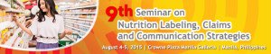 9th Seminar on Nutrition Labeling, Claims and Communication Strategies @ Crowne Plaza Manila Galleria | Quezon City | Metro Manila | Philippines