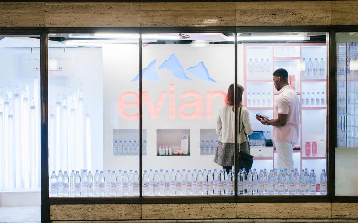 Evian opens its first pop-up shop on the London Underground