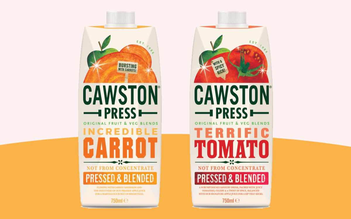 Cawston Press launches carrot and tomato vegetable juices
