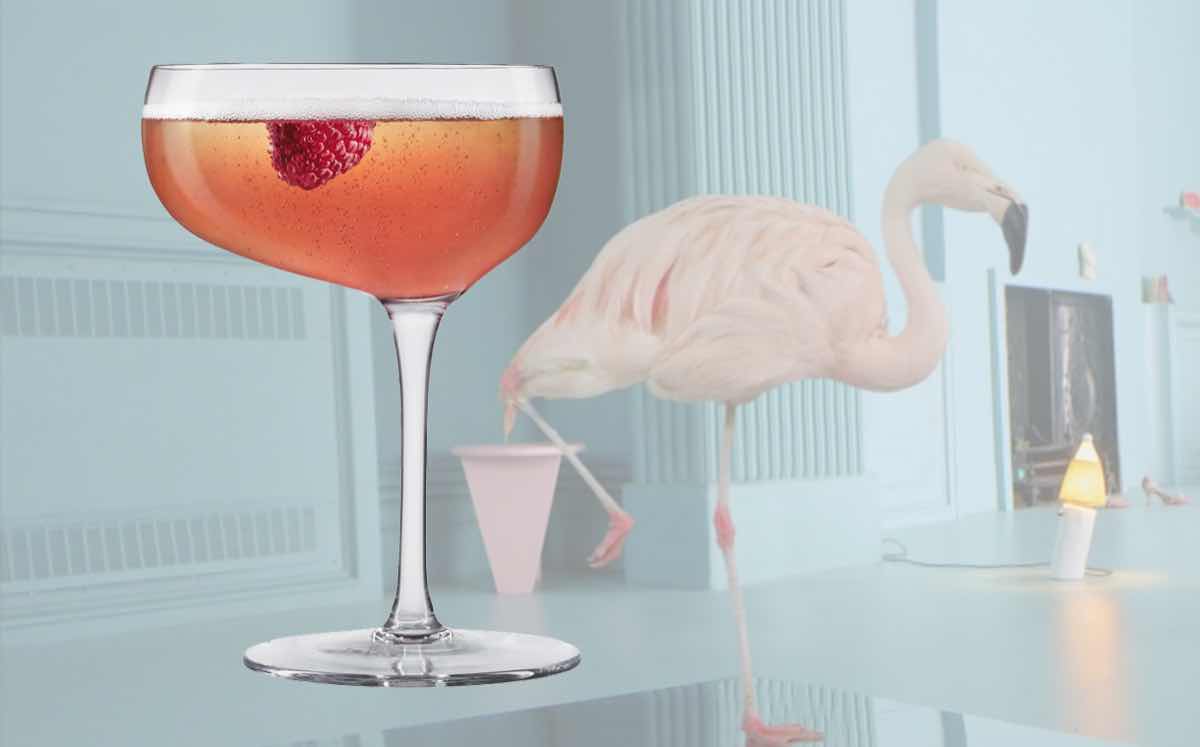 Chambord releases new flamingo-shaped coupette glass