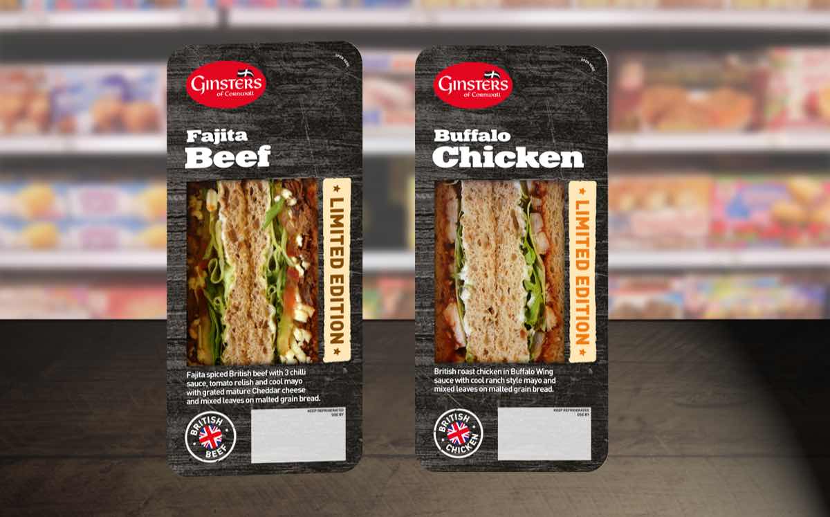 Ginsters rolls out two street food-inspired sandwiches