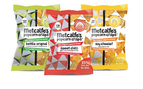 Metcalfe's skinny launches popcorn crisps