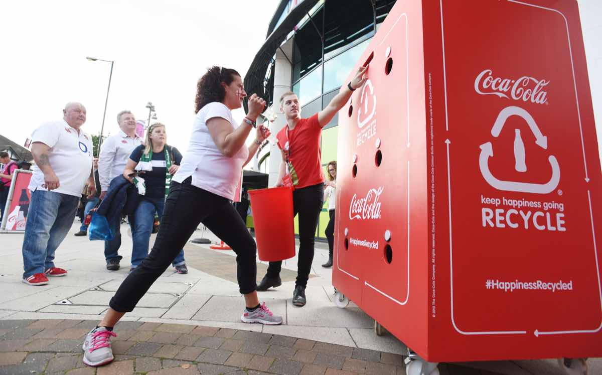 CCE Coca Cola Twickenham Rugby Recycle