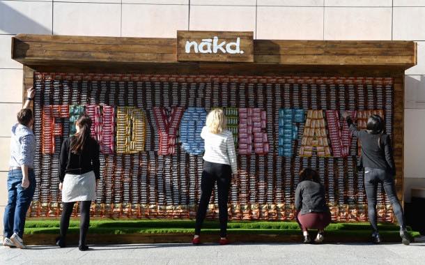 Nākd's edible billboard urges consumers to 'find your fave'