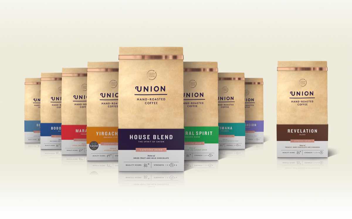 Union unveils fresh packaging for range of premium coffees