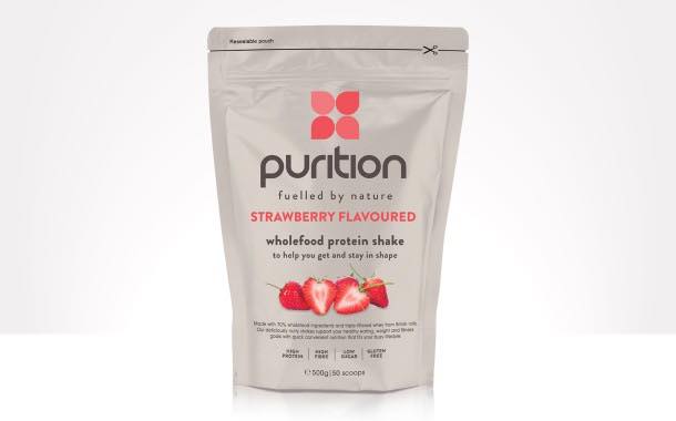 Purition launches natural strawberry protein shake mix