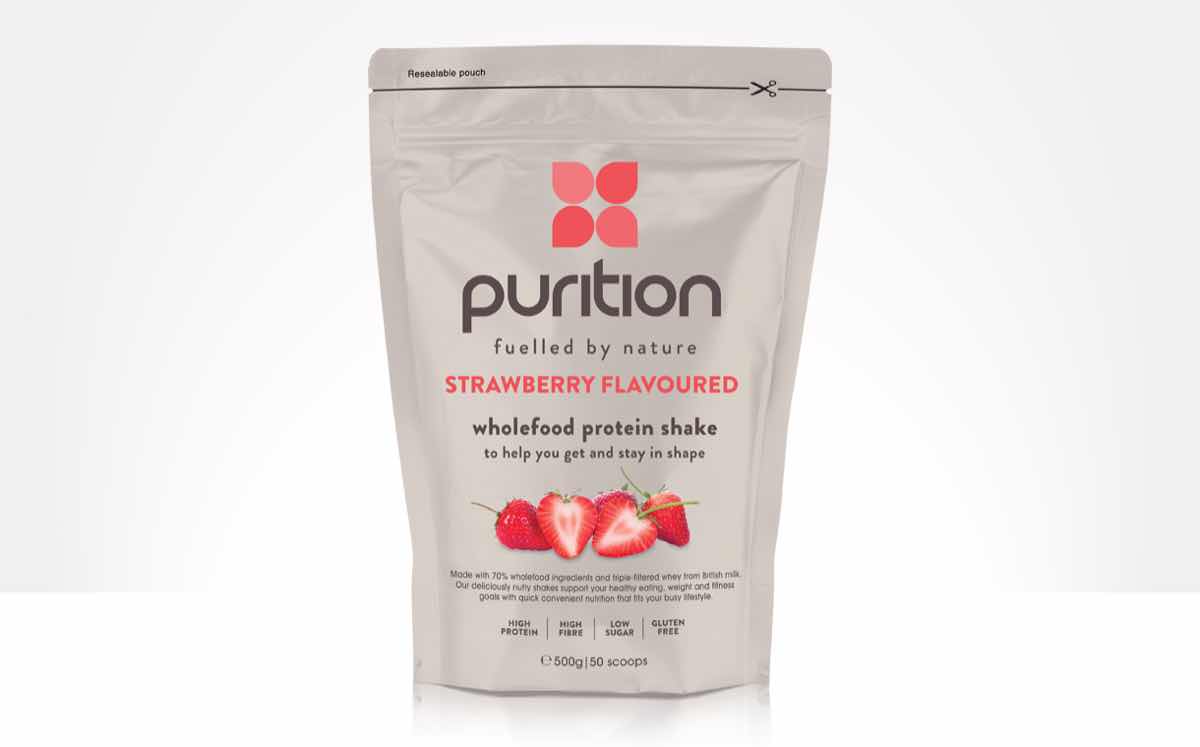 Purition launches natural strawberry protein shake mix