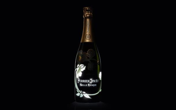 Perrier Jouët unveils champagne bottle with luminescent label
