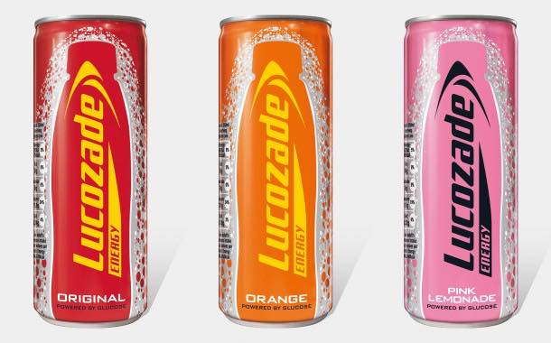 Lucozade Energy brings slimline can format back for three flavours