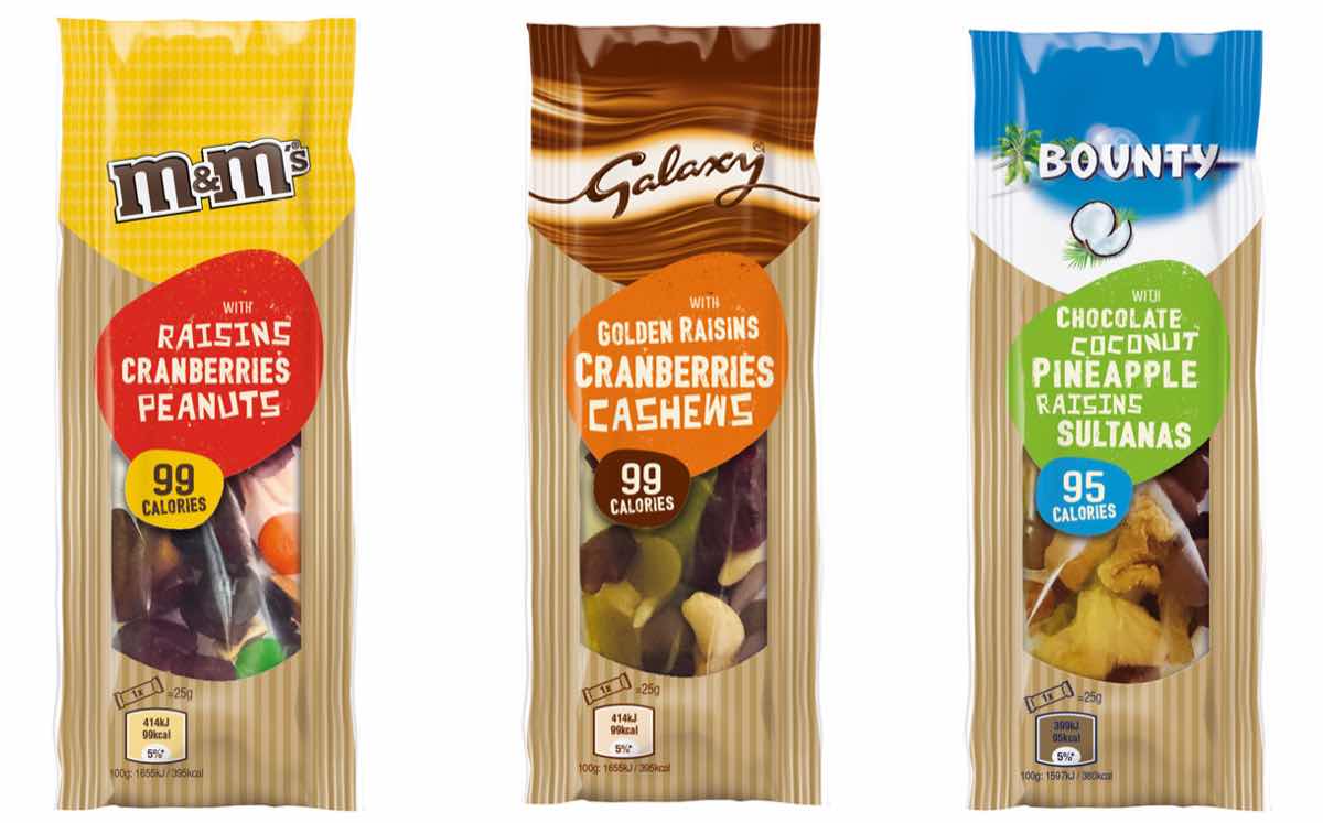 New M&M’s, Bounty and Galaxy trail mixes