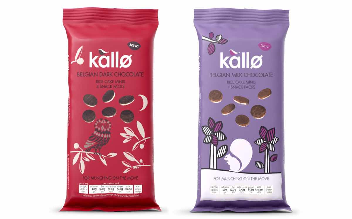 Kallø launches new chocolate rice cake mini snack packs