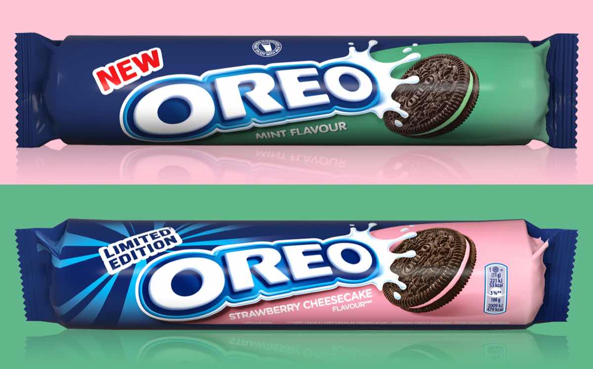 Oreo adds strawberry cheesecake and mint to range of UK flavours