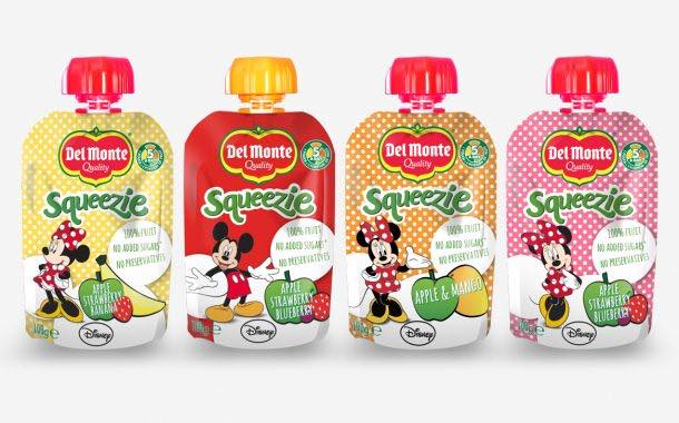 Del Monte launches Squeezies fruit juice pouches for children