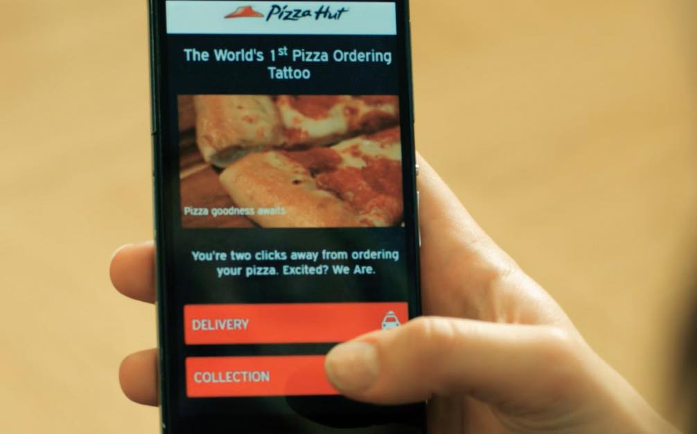 Pizza Hut UK Launches World's First Pizza Ordering Tattoo