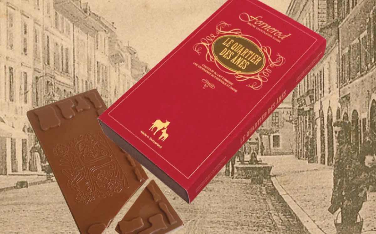 Donkey milk chocolate bar created by Swiss companies