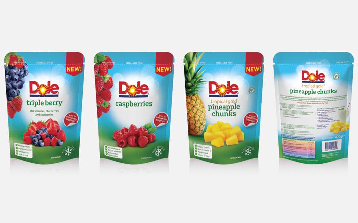 Dole launches two new lines of resealable fruit piece pouches