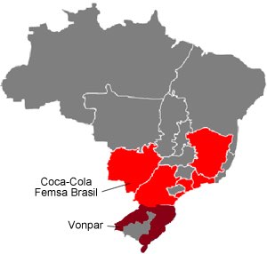 The addition of Vonpar will expand Coca-Cola Femsa's territory in Paraná, in southern Brazil.