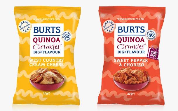 Burts follows up lentil snack with new low-calorie quinoa crisps