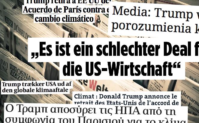 Trump talk: the US' withdrawal from the Paris Accord was met by shock in generally liberal Europe.